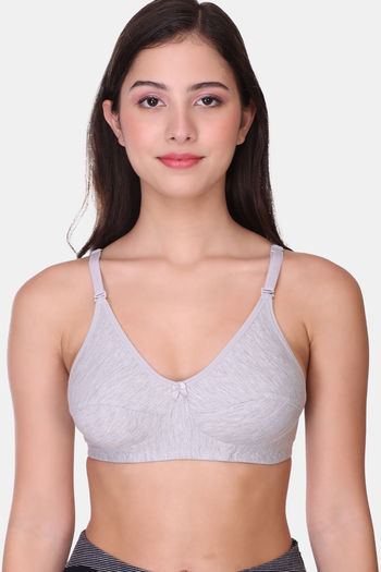 Buy Sona Single Layered Non Wired Medium Coverage Sag Lift Bra - Dark Grey